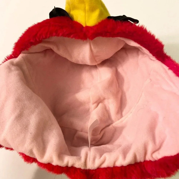 Vintage Kids Red Bird Hood Hat Made in  Taiwan One Size Mask - Picture 8 of 15